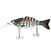 ROSE KULI Topwater Bass Fishing Lures Multi Jointed Life-like Swimbait Hard Fishing Lure Freshwater Baits