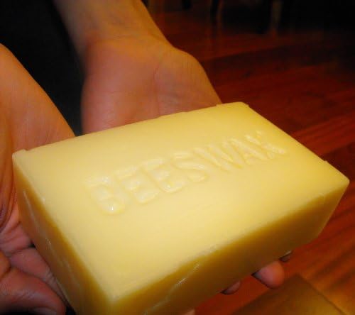 Hansi Organics WHITE WAX 1 pound BLOCK of pure white beeswax -STAMPED- BEESWAX from Hansi!
