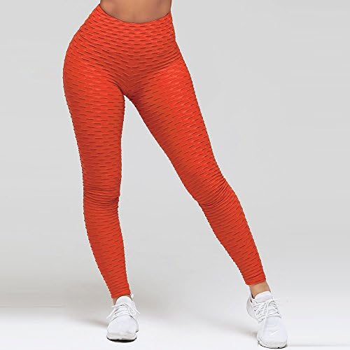 Duuozy Womens Sexy Push Up Hip Sport Yoga Pants Stretchy Skinny High Waisted Ruched Butt Lifting Long Workout Leggings Running Tights