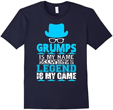 Mens Grumps Is My Name Becoming Legend Is My Game Tshirt Large Navy