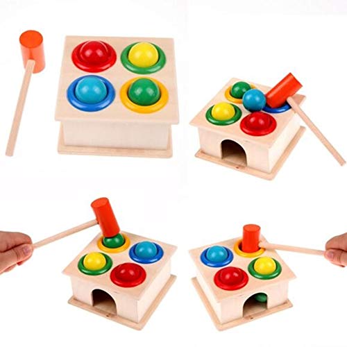 Kids Wooden Hammering Educational Toy Children Hammer Balls Early Learning Game