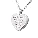 BY Cremation Ashes Necklace God Has You in His Arms I Have You in My Heart Keepsake Memorial Pendant (God Has You in His Arms I Have You in My Heart) (God Has You in His Arms I Have You in My Heart)