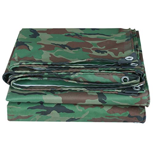 Qz Tarpaulin Camo Waterproof Heavy Duty PVC Grommets Tarp Swimming Pool Roof Pergola Auto Cover  ...