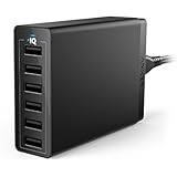 Anker 60W 6-Port USB Wall Charger, PowerPort 6 for iPhone XS / XS Max / XR / X / 8 / 7 / 6 / Plus, iPad Pro / Air 2 / mini/ iPod, Galaxy S7 / S6 / Edge / Plus, Note 5 / 4, LG, Nexus, HTC and More