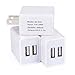 Wall Charger, HUHUTA 2.1A Dual USB Charger Plug Fast Charging Portable Power Adapter for iPhone iPod iPad, Compact Samsung Galaxy Note LG Nexus and more USB 2.0 Port