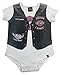 Harley-Davidson Baby Girls' Printed Biker Vest Newborn Creeper 3000627 (0/3M)
