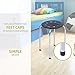 Pearington 16 Gauge Steel Classroom Furniture Stools for Kids; Multipurpose Stool Chairs; Flexible Seating; Stacking Stools- Set of 5, Black and Silver