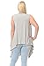 Pastel by Vivienne Women's Asymetric Open Front Vest XXX-Large Heather Grey