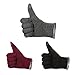 GLOUE Women's Touch Screen Gloves Texting Lined Cashmere Thick Gloves Warm Whether Winter Gloves Driving riding outdoor and indoor fashionable gloves (Grey)