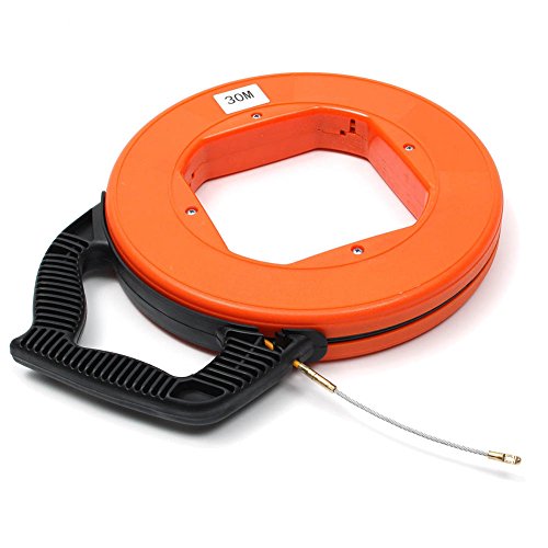 STARmoon 30Meter Fiberglass Fish Tape Reel Puller Conduit Ducting Rodder Pulling Wire Cable Fishing Tool - Thumbnail 3