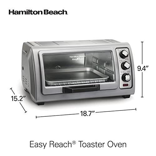 Hamilton Beach 6Slice Countertop Toaster Oven with Easy Reach RollTop