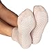 Deluxe Anti Slip Non Skid Barre Yoga Pilates Hospital Socks with grips for Adults Men Women XL (X-Large, 3-pair/beige)
