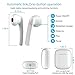 Bluetooth 5.0 Wireless Earbuds, Wireless Bluetooth Headphones with Deep Bass HiFi Stereo Sound, Built-in Mic Earphones with Portable Charging Case for iPhone, iPad and Android - White
