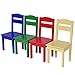 Costzon Kids Table and Chair Set, 5 Piece Wood Activity Table & Chairs for Children Arts Crafts, Homework, Snack Time, Preschool Furniture, Gift for Boys Girls, Toddler Table and Chair Set, Multicolor