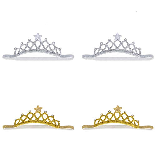 Gaiatop Baby Headbands, 6 Pack Baby Girl Rhinestone Crown Headbands Toddler Princess Headband Hair Accessories