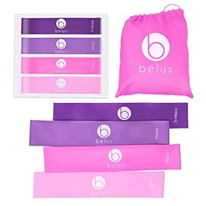 Belus-Premium-Resistance-Bands-Set-for-Women-with-Carry-Bag-Female-Fitness-and-Workout-Equipment-4-Resistance-Band-Set-for-Legs-and-Glutes-Booty-Bands-for-Women-Pink-and-Purple Belus Premium Resistance Bands Set for Women with Carry Bag. Female Fitness and Workout Equipment. 4 Resistance Band Set…