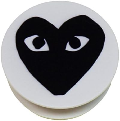 PopStyle Grip Stand Mount for Smartphone Tablet Expanding Holder High Fashion (Comme Des Garcon Inspired) Luxury Quality 3M (Black Heart)