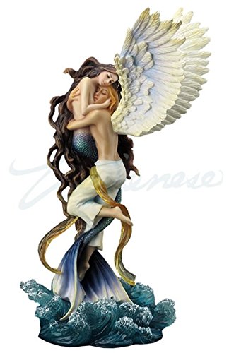 Impossible love angel & mermaid lovers statue by ar…