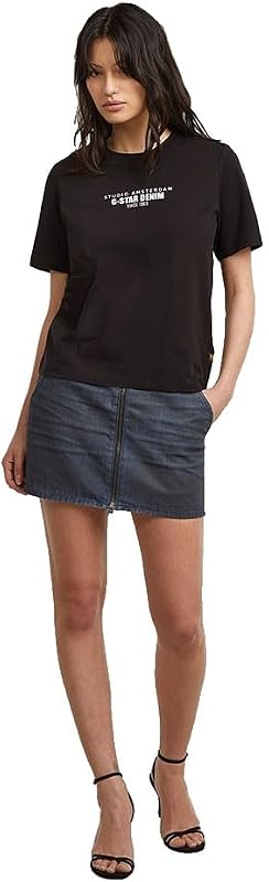 T-shirt HD Graphic para Mulheres, Preta (preto dk D27976-C336-6484), M