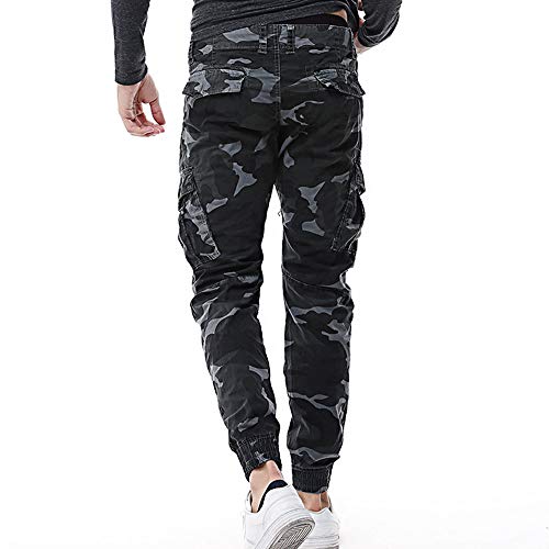 Men's Casual Cotton Multi-Pocket Outdoors Camouflage Trouser Cargo Long Pants