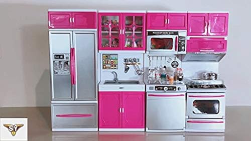SY Doll Playsets My Modern Kitchen Full Deluxe Kit with Lights and