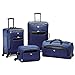 AMERICAN TOURISTER Brookfield Expandale Softside Luggage with Spinner Wheels, Navy/Black, 4-Piece Set (BB/DF/21/25)