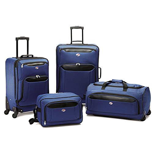 American tourister brookfield 4 piece set, navy/black, …