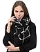 Long Fashion Plaid Wrap Scarves for Women Winter Soft Scarf Black and White