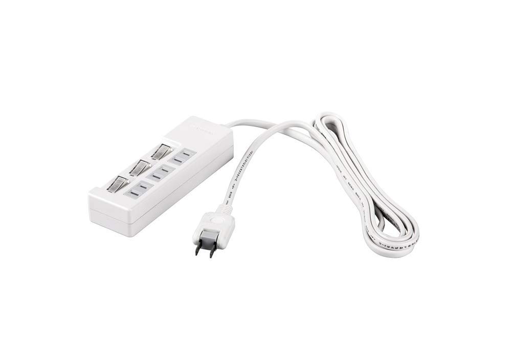 バッファロー 2ピン電源タップ 3個口 個別スイッチ 1m ホワイトの商品画像