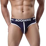 Men's Underwear,Neartime Mens Boxers Pouch Shorts Underpants Sleepwear (L, Dark Blue)