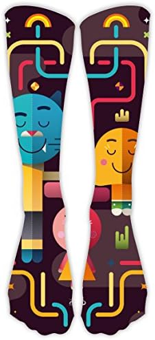 Gumball Games Xmas Unisex Family High Knee Stockings Original Design Long Sock