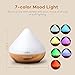 Essential Oil Diffuser 300ml Anjou Aromatherapy Diffuser, Ultrasonic Cool Mist Humidifier for Office, Home Decor Gift, Up to 8H Use, Waterless Auto Shut-Off, 7 Color LED Lights, Wood Grain, BPA-Free