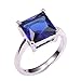 Weina Created Blue Sapphire Silver Filled Filled Fashion Fashion Ring Size 5 6 7 8 9 10 11 12 PR48