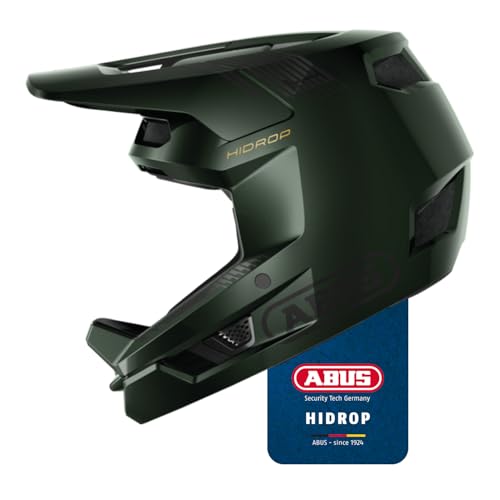 ABUS Downhill Helm HiDrop – ASTM-zertifizierter Fullface Helm mit ABS-Außenschale für MTB: Downhill, Enduro und Bikepark – für Erwachsene und Jugendli