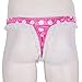 iEFiEL Men's Soft Satin Polka Dot Ruffled Extra Frilly Thong Sissy Underwear Tanga Panties Rose Lace Polka Dots Medium