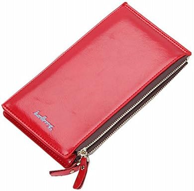 Zinuo Long Bifold Multi Card Holder Wallet Leather Purse with Zipper Pocket for Men