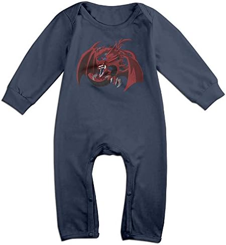 Baby Boys Girls Slifer The Sky Dragon Cute Short Sleeve Romper Onesie Navy 12 Months