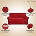 Easy-Going Stretch Sofa Slipcover 1-Piece Sofa Cover Furniture Protector Couch Soft with Elastic Bottom for Kids, Polyester Spandex Jacquard Fabric Small Checks (Sofa, Christmas Red)