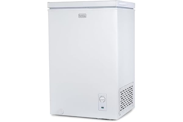 BLACK+DECKER 2.0 Cu. Ft. Compact Chest Freezer, Deep Freezer Holds Up To 70 Lbs. of Frozen Food, Removable Storage Basket, Manual Defrost, White