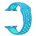 Yearscase 38MM Soft Silicone Sport Replacement Band with Ventilation Holes for Apple Watch Nike+ and Apple Watch Series 1 2, M/L Size ( Blue Orbit/Gamma Blue )