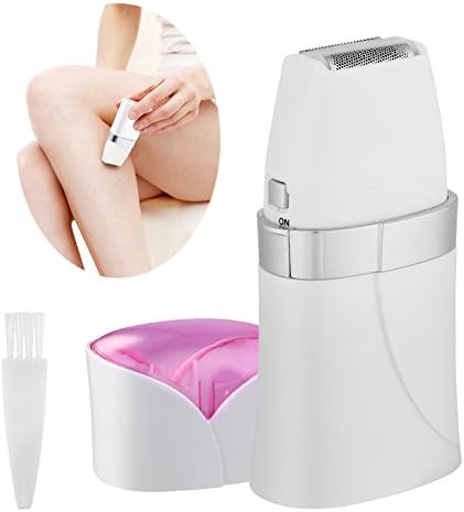 Electric Lady Shaver,POPVCLY Stainless stell Dual-blade shaving for Arms Underarms Legs Bikini Line, Stylish Tulip-shaped Design, Battery Operated
