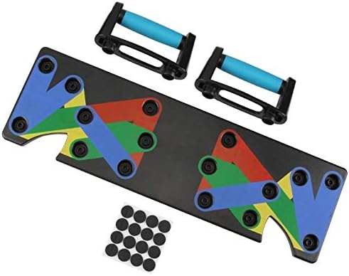 Dunnomart Push Up Rack Board Men Women 9 in 1 Body Building Fitness Exercise Workout Push-up Stands for Body Building Training Gym