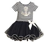 Bonnie Baby Baby Girls' Striped Anchor Tutu Dress