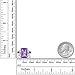 Gem Stone King 925 Sterling Silver Purple Amethyst and White Topaz Engagement Ring For Women (7.04 Cttw, Gemstone February Birthstone, Emerald Cut 14X10MM, Available in Size 5,6,7,8,9)