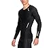SKINS Men's A400 Long Sleeve Compression Top, Black, Small