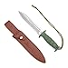 Mossy Oak 13.5-inch Fixed Blade Knife, Rubberized Anti-Slip Handle with Lanyard and Leather Sheath, for Hunting, Survival, Tactical, Camping, Outdoors