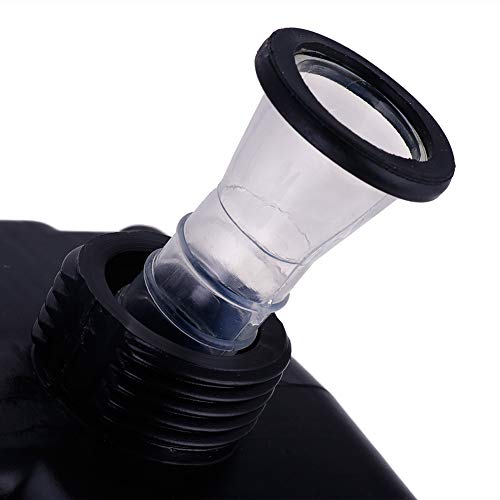 YOUNGFLY Black Gas Can 1.3 Gallon Portable Fuel Oil Petrol Storage Gas Tank Emergency Backup for Motorcycle Car SUV ATV with Lock Oil Pack Fuel Cans