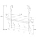 NEX Over The Door Coat Hook Organizer Bathroom Towel Hanging Rack, White(D012A)