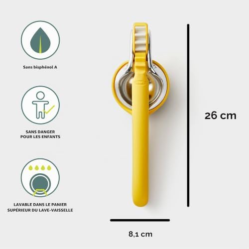 Palmzester Zester À Citron, Râpe Et Presse-Agrumes À Main, Lavable Au Lave-Vaisselle, 9 X 7,5 X 4 cm, Vert