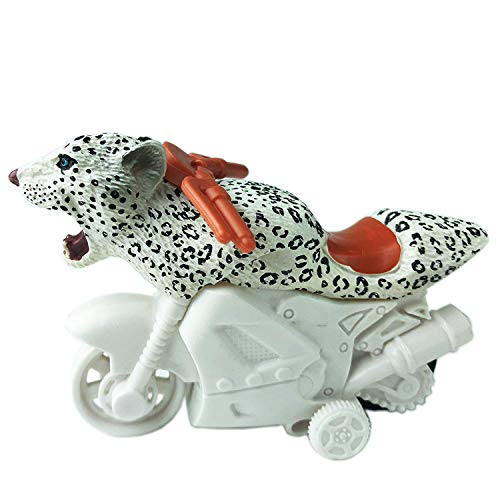 Huji Friction Powered Animal Toy Motorcycles for Kids, Party Favor Toys (6 Motorcycles)